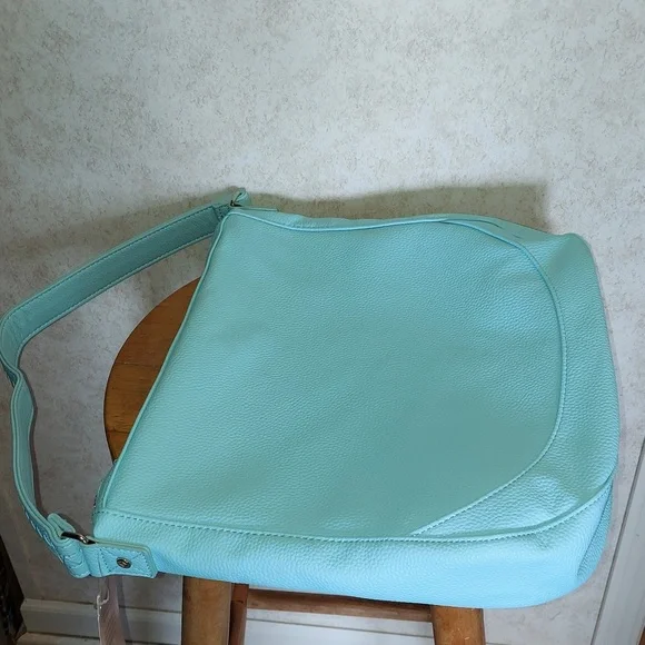 Jewel Thirty One Light Mint Green Faux Leather Shoulder Hobo Bag NWT. - Picture 8 of 8
